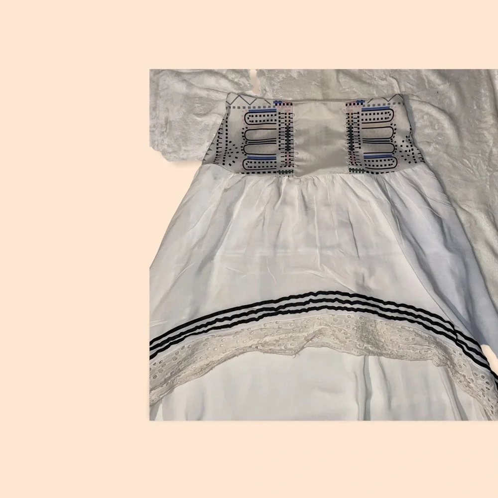 LINEN HIGH LOW SKIRT S - Picture 11 of 12